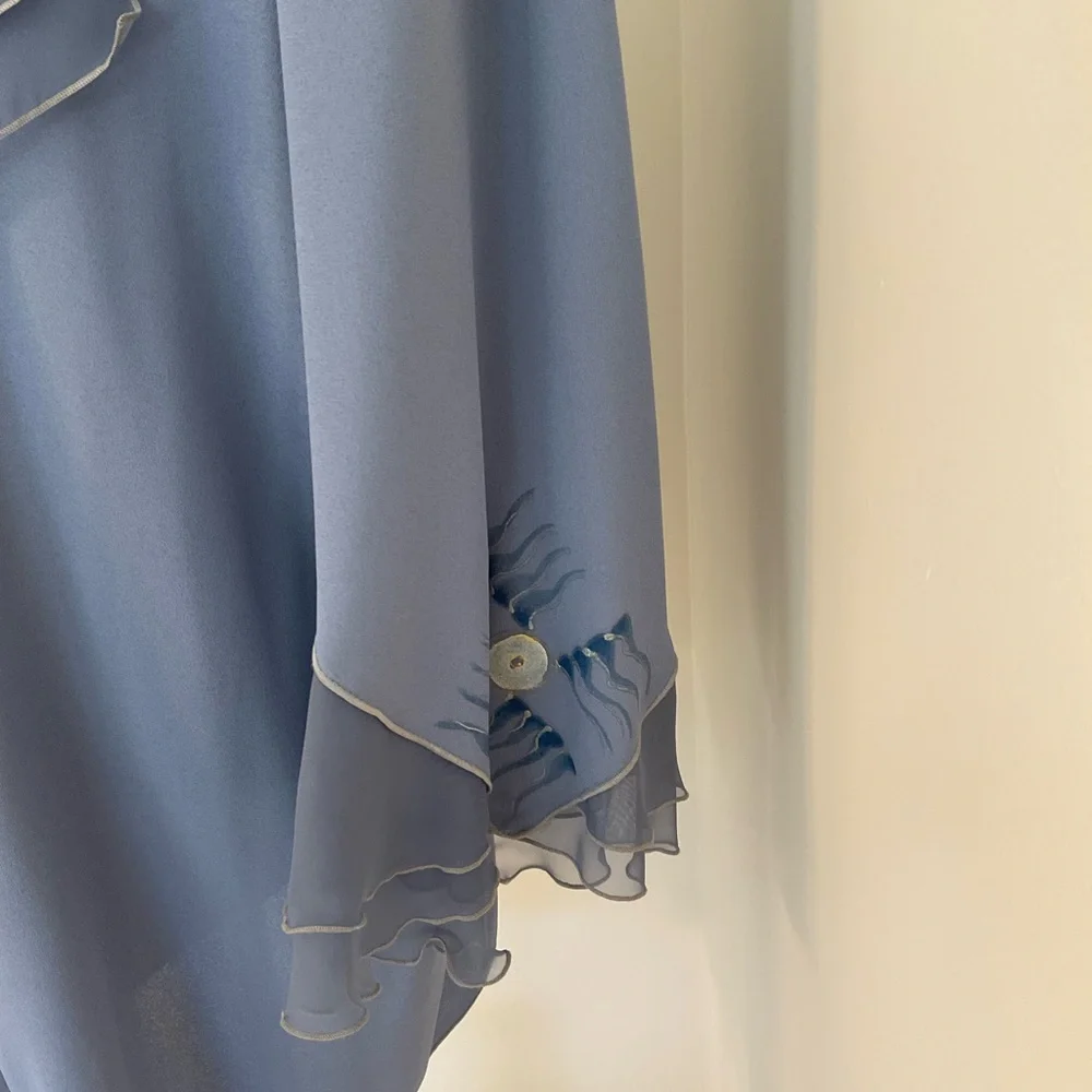 Vintage Ela Designe Elegant Blue Women's Cardigan Jacket - Picture 6 of 8